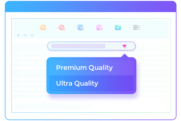 Four Output Quality Options Are Available