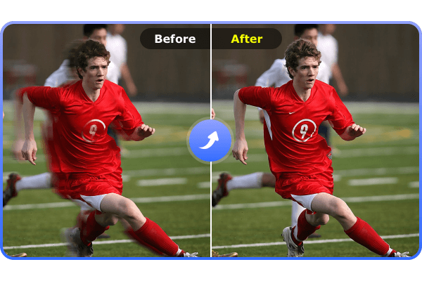 Deinterlace and upscale video, remove motion artifacts and edge blur